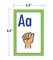 Carson Dellosa 26-Piece ASL Posters, 8.5" x 11" American Sign Language Wall Decor, Alphabet Cards for Bulletin Board, Classroom, Office Decorations, Teacher Supplies